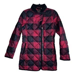 PENDLETON Womens Buffalo Check Down Quilted Collared Mid Length Coat